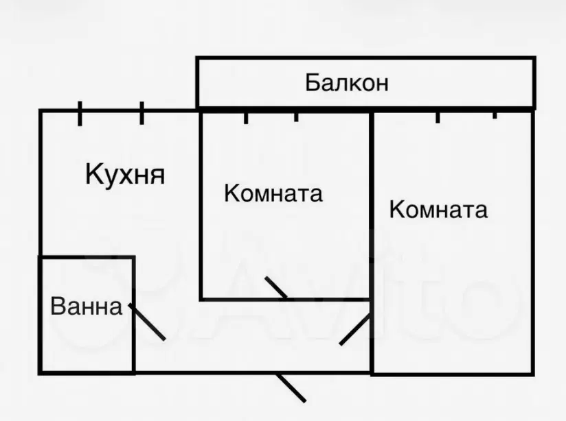 фото 2-к. квартира, 60 м², 2 кроват…