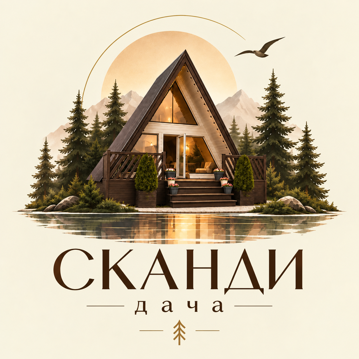 Лого " 🌲 S C A N D Y  D A C H A 🌲 "
